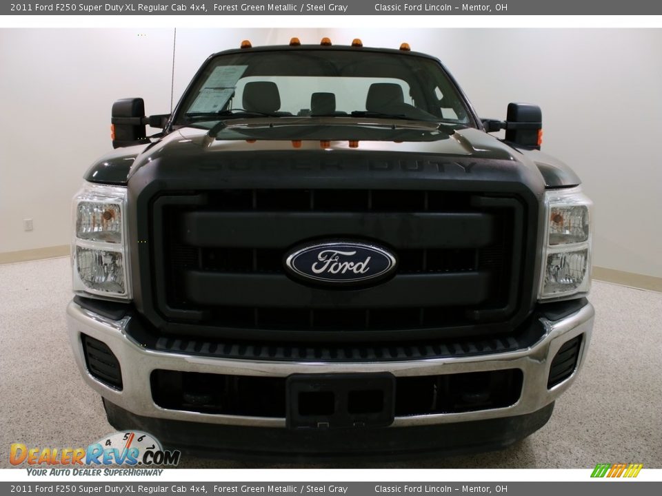 2011 Ford F250 Super Duty XL Regular Cab 4x4 Forest Green Metallic / Steel Gray Photo #2