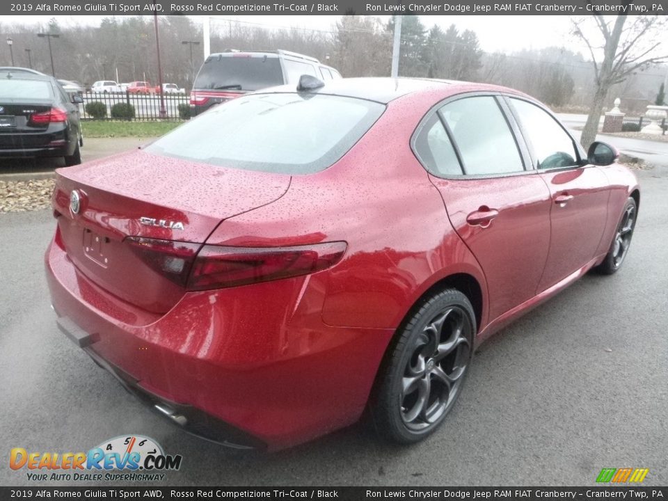 2019 Alfa Romeo Giulia Ti Sport AWD Rosso Red Competizione Tri-Coat / Black Photo #9