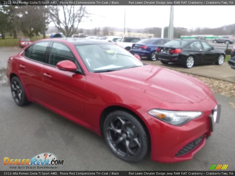 2019 Alfa Romeo Giulia Ti Sport AWD Rosso Red Competizione Tri-Coat / Black Photo #11