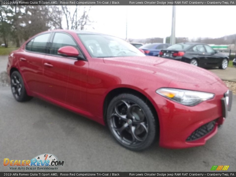 2019 Alfa Romeo Giulia Ti Sport AWD Rosso Red Competizione Tri-Coat / Black Photo #12