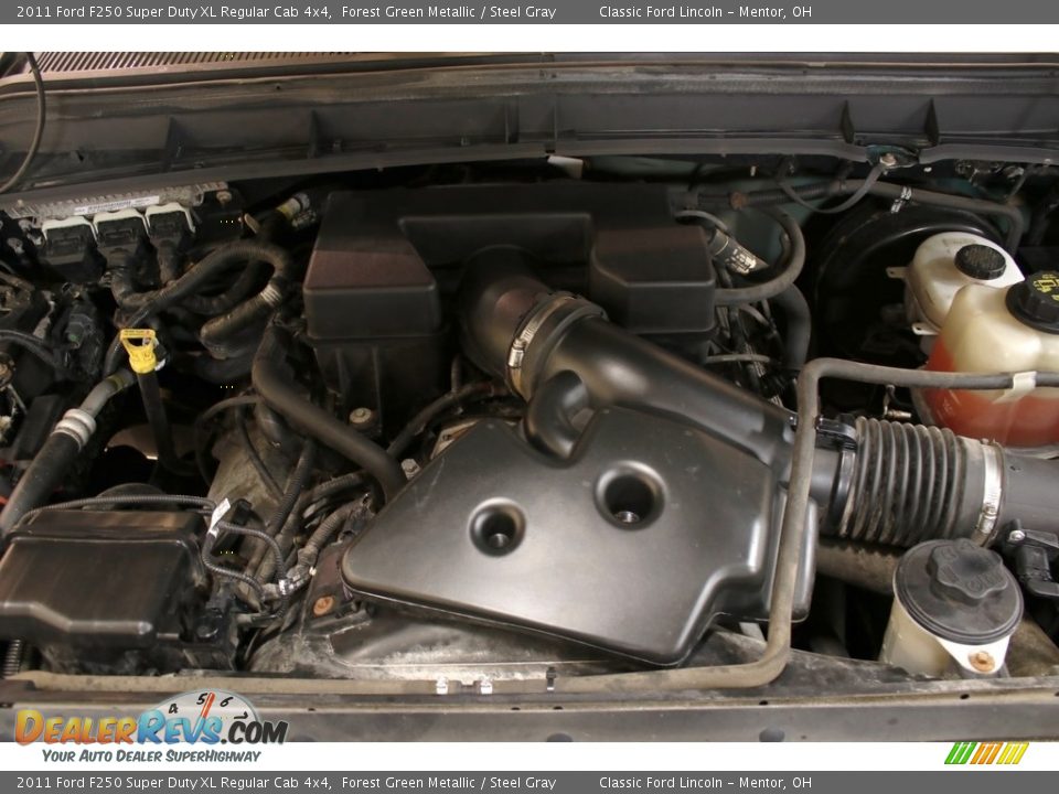 2011 Ford F250 Super Duty XL Regular Cab 4x4 Forest Green Metallic / Steel Gray Photo #13