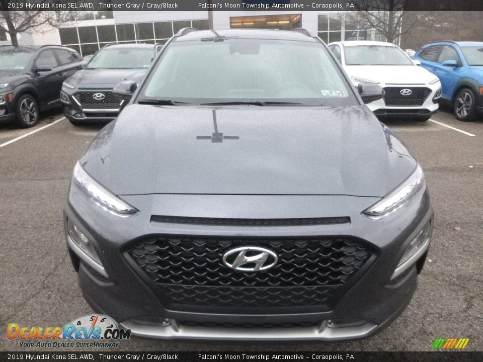 2019 Hyundai Kona SEL AWD Thunder Gray / Gray/Black Photo #4