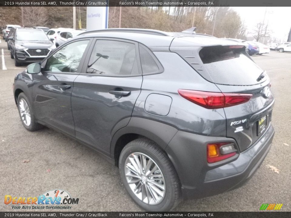2019 Hyundai Kona SEL AWD Thunder Gray / Gray/Black Photo #6