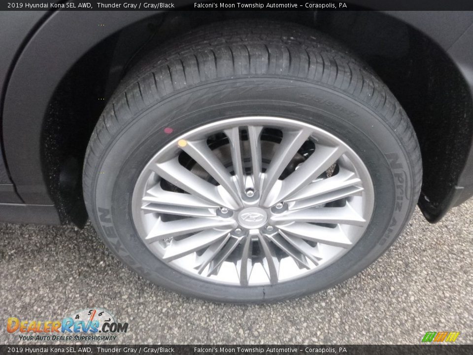 2019 Hyundai Kona SEL AWD Thunder Gray / Gray/Black Photo #7