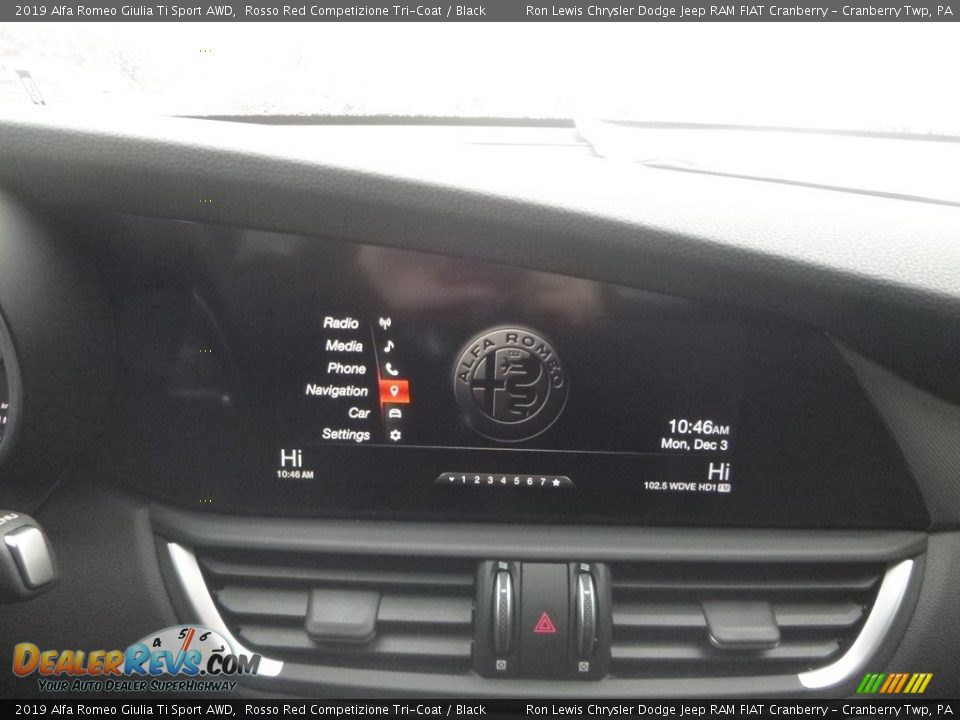2019 Alfa Romeo Giulia Ti Sport AWD Rosso Red Competizione Tri-Coat / Black Photo #22