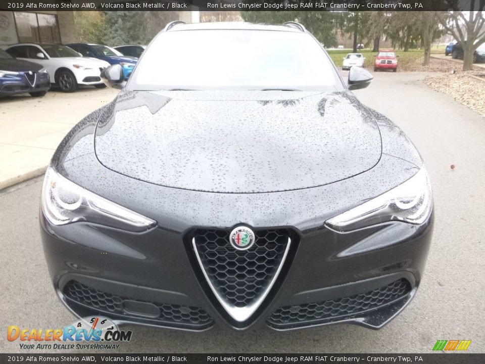 2019 Alfa Romeo Stelvio AWD Volcano Black Metallic / Black Photo #13