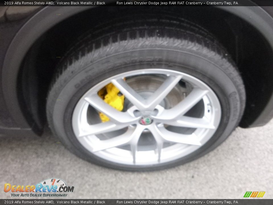 2019 Alfa Romeo Stelvio AWD Volcano Black Metallic / Black Photo #14