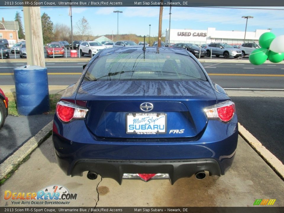 2013 Scion FR-S Sport Coupe Ultramarine Blue / Black/Red Accents Photo #6