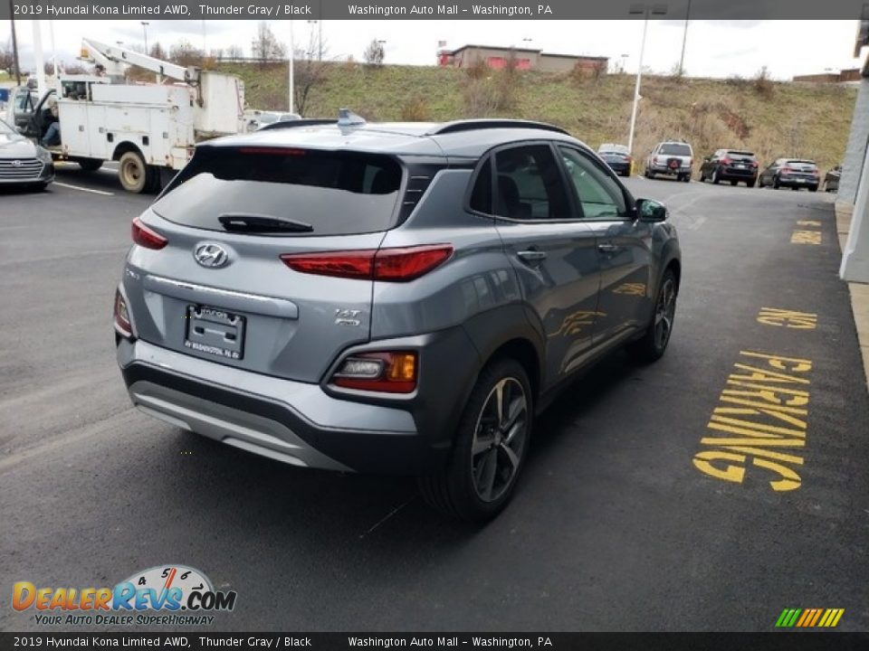 2019 Hyundai Kona Limited AWD Thunder Gray / Black Photo #7