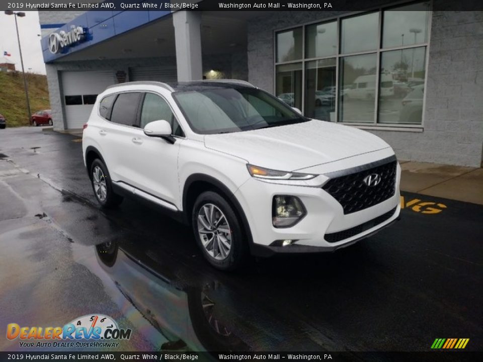 2019 Hyundai Santa Fe Limited AWD Quartz White / Black/Beige Photo #1