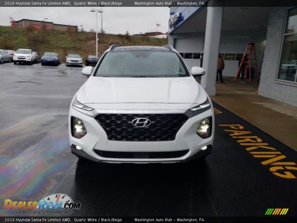 2019 Hyundai Santa Fe Limited AWD Quartz White / Black/Beige Photo #2