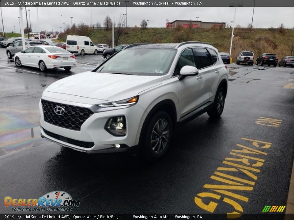2019 Hyundai Santa Fe Limited AWD Quartz White / Black/Beige Photo #3