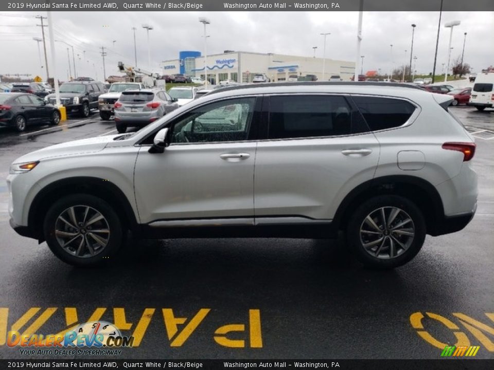 2019 Hyundai Santa Fe Limited AWD Quartz White / Black/Beige Photo #4