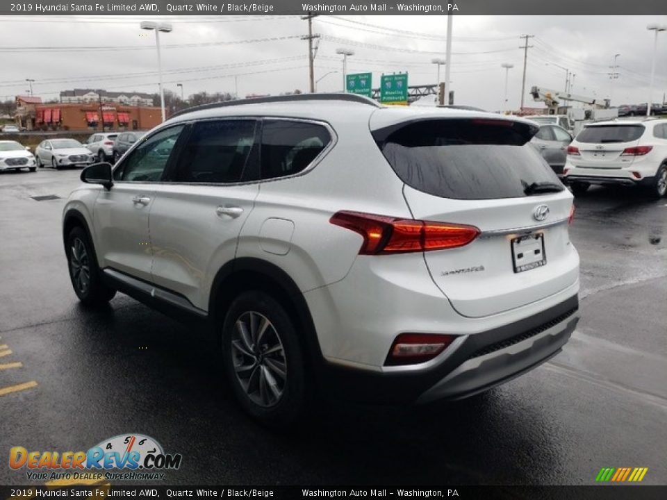 2019 Hyundai Santa Fe Limited AWD Quartz White / Black/Beige Photo #6
