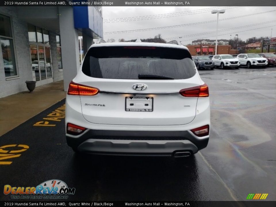2019 Hyundai Santa Fe Limited AWD Quartz White / Black/Beige Photo #7