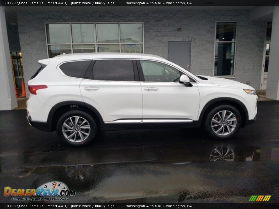 2019 Hyundai Santa Fe Limited AWD Quartz White / Black/Beige Photo #9