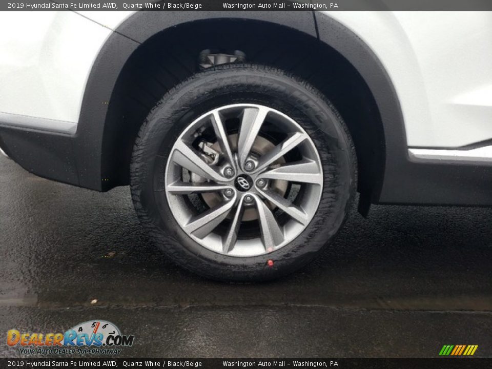 2019 Hyundai Santa Fe Limited AWD Quartz White / Black/Beige Photo #10
