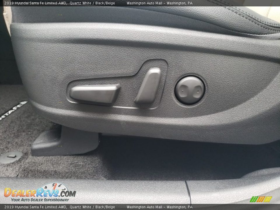 2019 Hyundai Santa Fe Limited AWD Quartz White / Black/Beige Photo #16