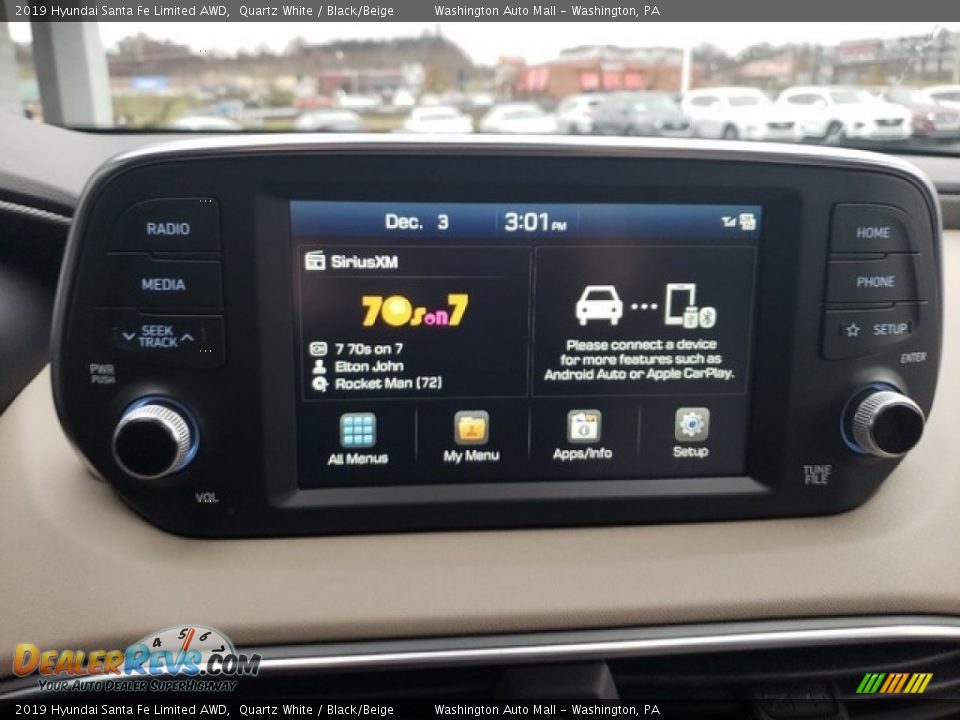 2019 Hyundai Santa Fe Limited AWD Quartz White / Black/Beige Photo #21