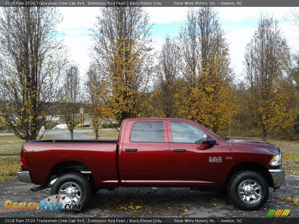 2018 Ram 2500 Tradesman Crew Cab 4x4 Delmonico Red Pearl / Black/Diesel Gray Photo #5
