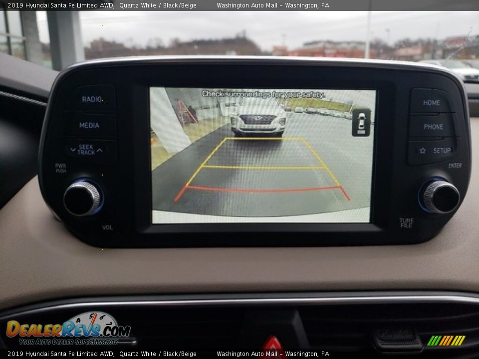2019 Hyundai Santa Fe Limited AWD Quartz White / Black/Beige Photo #22