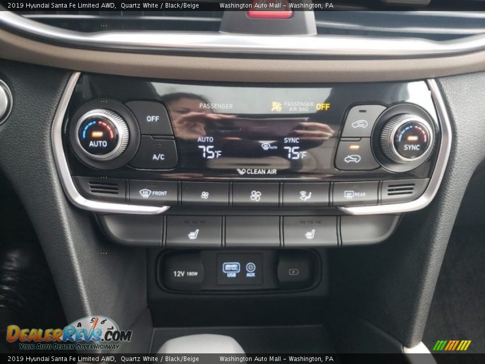 2019 Hyundai Santa Fe Limited AWD Quartz White / Black/Beige Photo #23