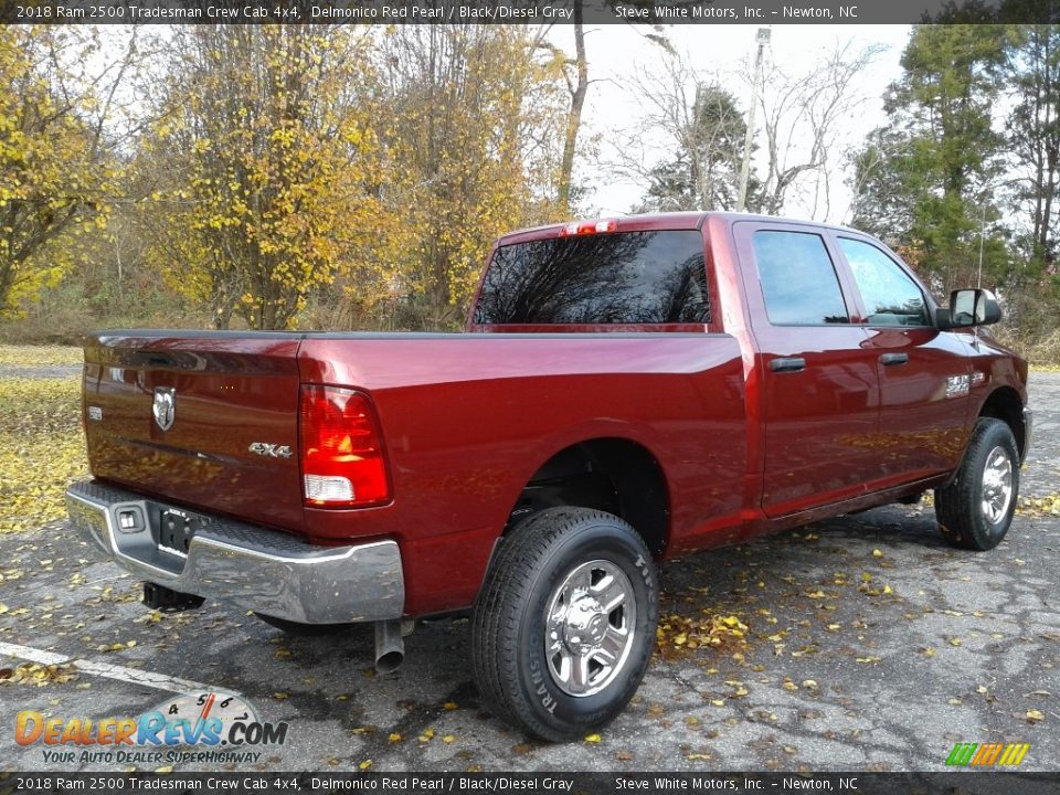 2018 Ram 2500 Tradesman Crew Cab 4x4 Delmonico Red Pearl / Black/Diesel Gray Photo #6