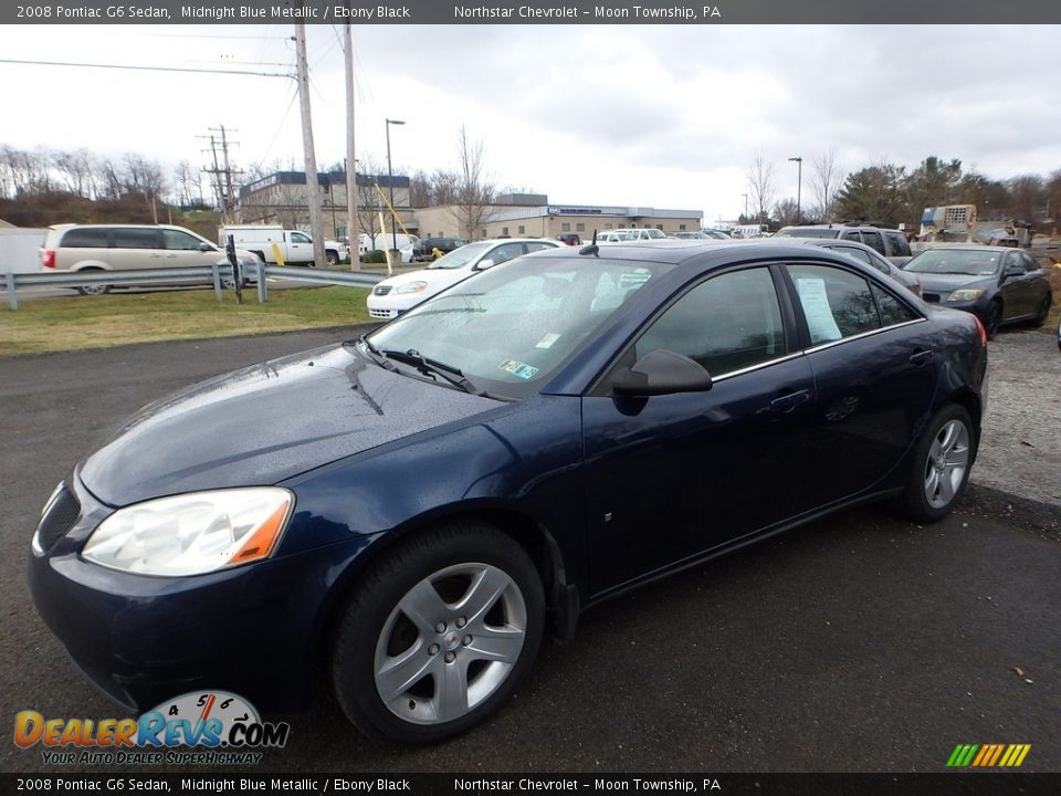 2008 Pontiac G6 Sedan Midnight Blue Metallic / Ebony Black Photo #1