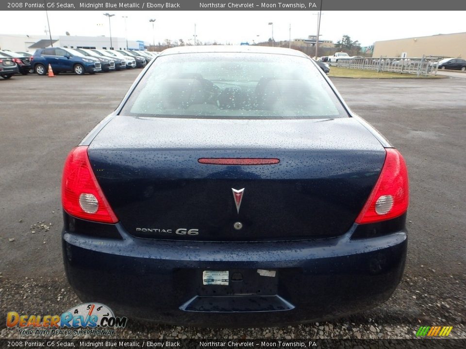 2008 Pontiac G6 Sedan Midnight Blue Metallic / Ebony Black Photo #3