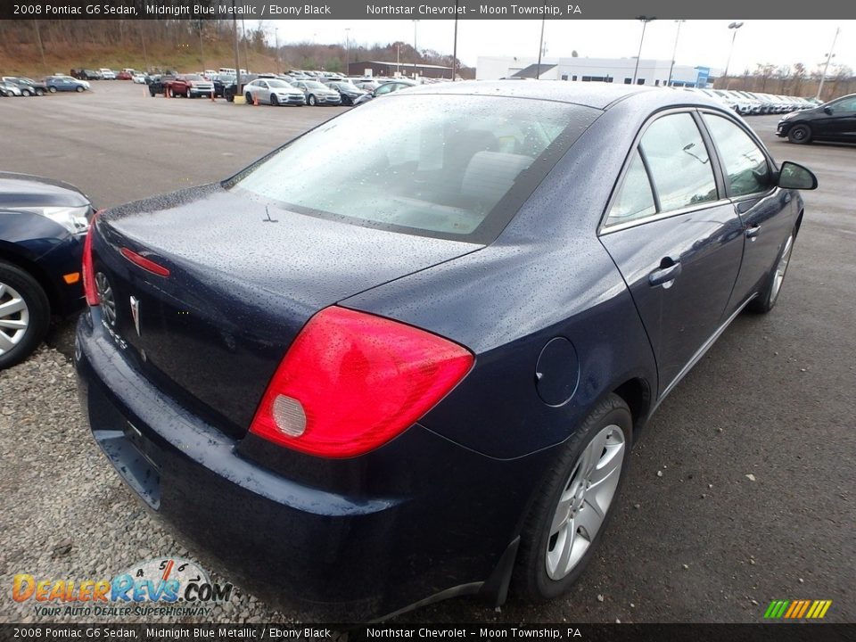2008 Pontiac G6 Sedan Midnight Blue Metallic / Ebony Black Photo #4