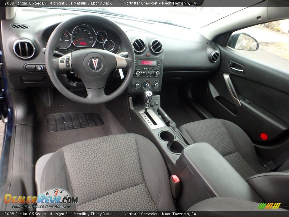 2008 Pontiac G6 Sedan Midnight Blue Metallic / Ebony Black Photo #10