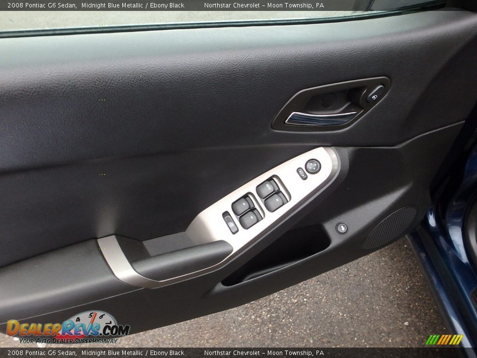 2008 Pontiac G6 Sedan Midnight Blue Metallic / Ebony Black Photo #11