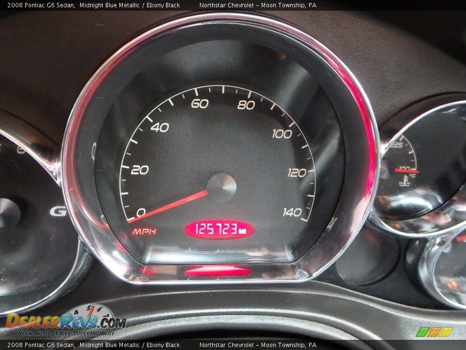 2008 Pontiac G6 Sedan Midnight Blue Metallic / Ebony Black Photo #15