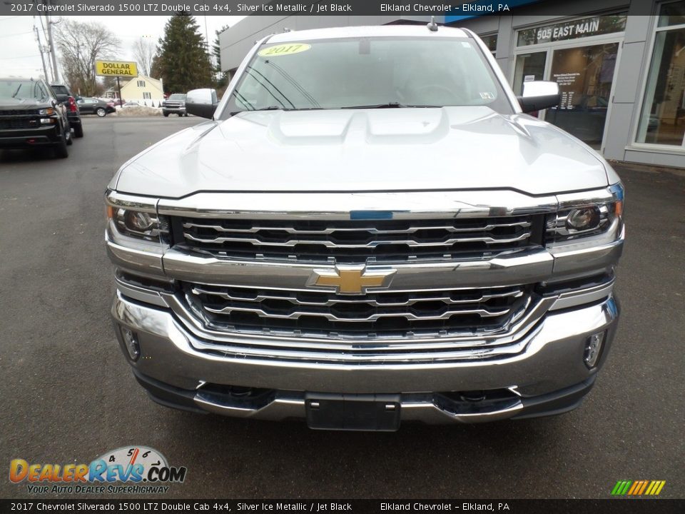 2017 Chevrolet Silverado 1500 LTZ Double Cab 4x4 Silver Ice Metallic / Jet Black Photo #2