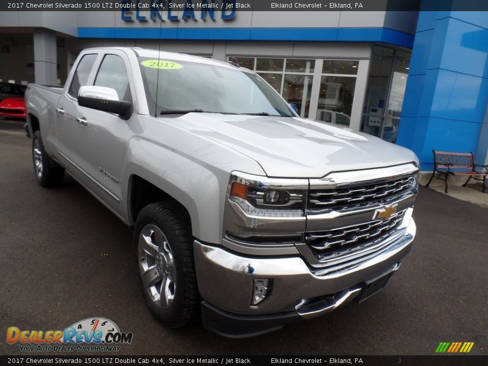 2017 Chevrolet Silverado 1500 LTZ Double Cab 4x4 Silver Ice Metallic / Jet Black Photo #3