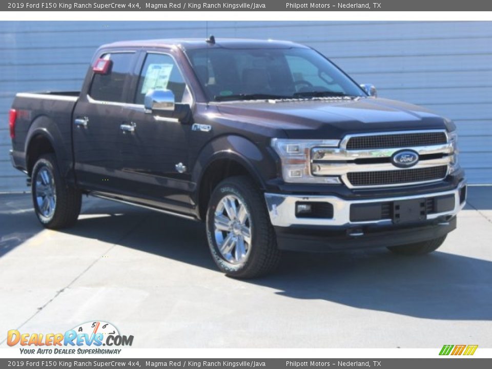 2019 Ford F150 King Ranch SuperCrew 4x4 Magma Red / King Ranch Kingsville/Java Photo #2