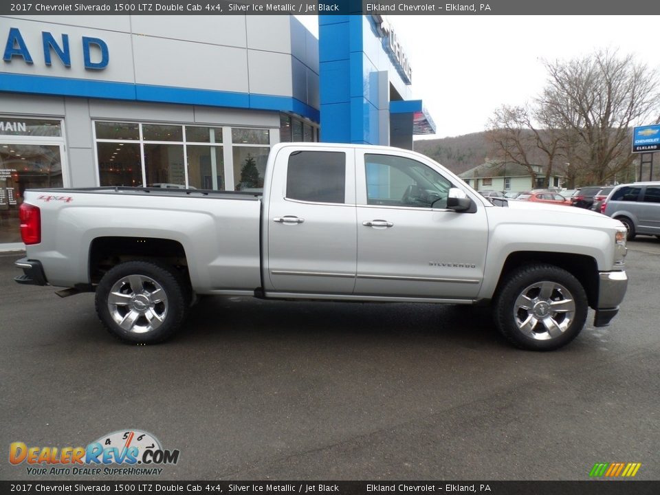 2017 Chevrolet Silverado 1500 LTZ Double Cab 4x4 Silver Ice Metallic / Jet Black Photo #4