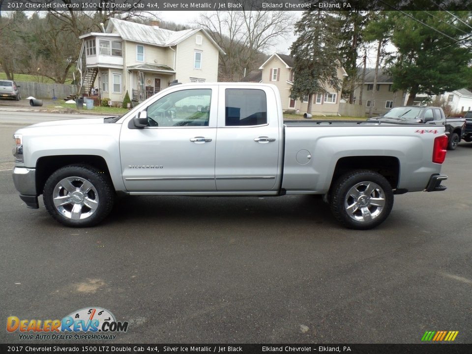 2017 Chevrolet Silverado 1500 LTZ Double Cab 4x4 Silver Ice Metallic / Jet Black Photo #8