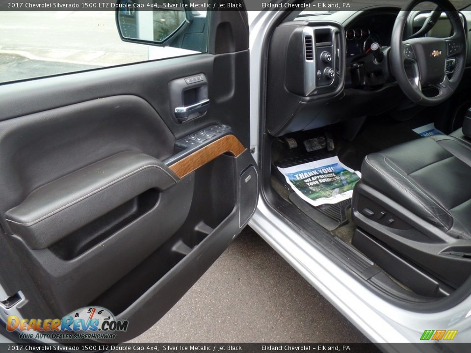 2017 Chevrolet Silverado 1500 LTZ Double Cab 4x4 Silver Ice Metallic / Jet Black Photo #12