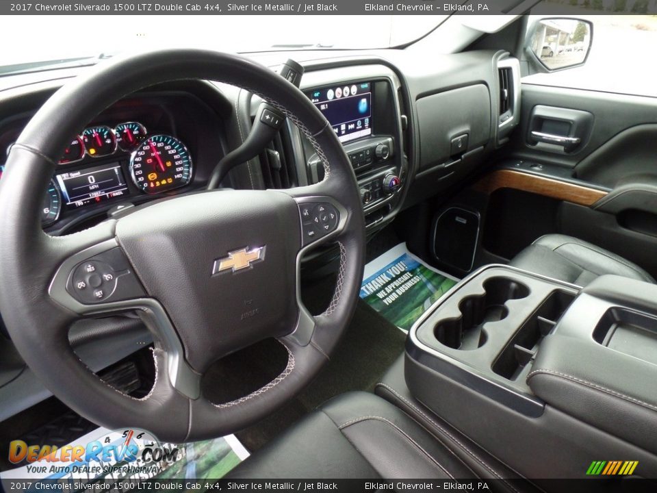 2017 Chevrolet Silverado 1500 LTZ Double Cab 4x4 Silver Ice Metallic / Jet Black Photo #19