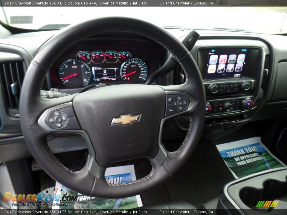 2017 Chevrolet Silverado 1500 LTZ Double Cab 4x4 Silver Ice Metallic / Jet Black Photo #20