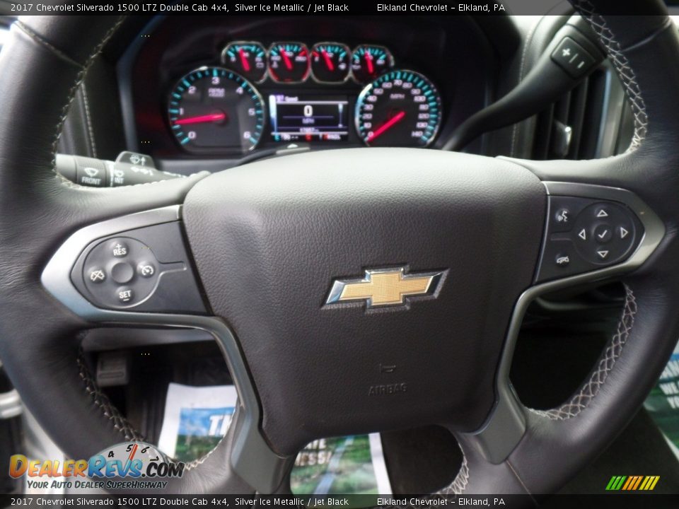 2017 Chevrolet Silverado 1500 LTZ Double Cab 4x4 Silver Ice Metallic / Jet Black Photo #21