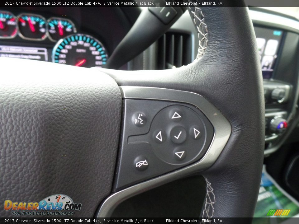 2017 Chevrolet Silverado 1500 LTZ Double Cab 4x4 Silver Ice Metallic / Jet Black Photo #22