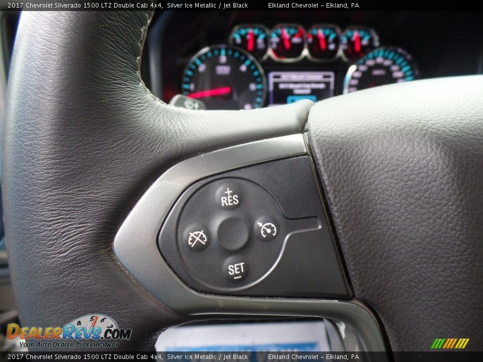 2017 Chevrolet Silverado 1500 LTZ Double Cab 4x4 Silver Ice Metallic / Jet Black Photo #23