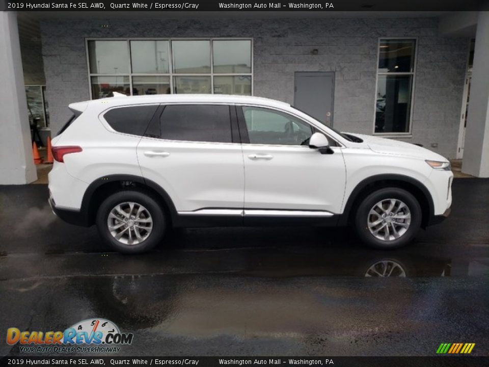 2019 Hyundai Santa Fe SEL AWD Quartz White / Espresso/Gray Photo #11