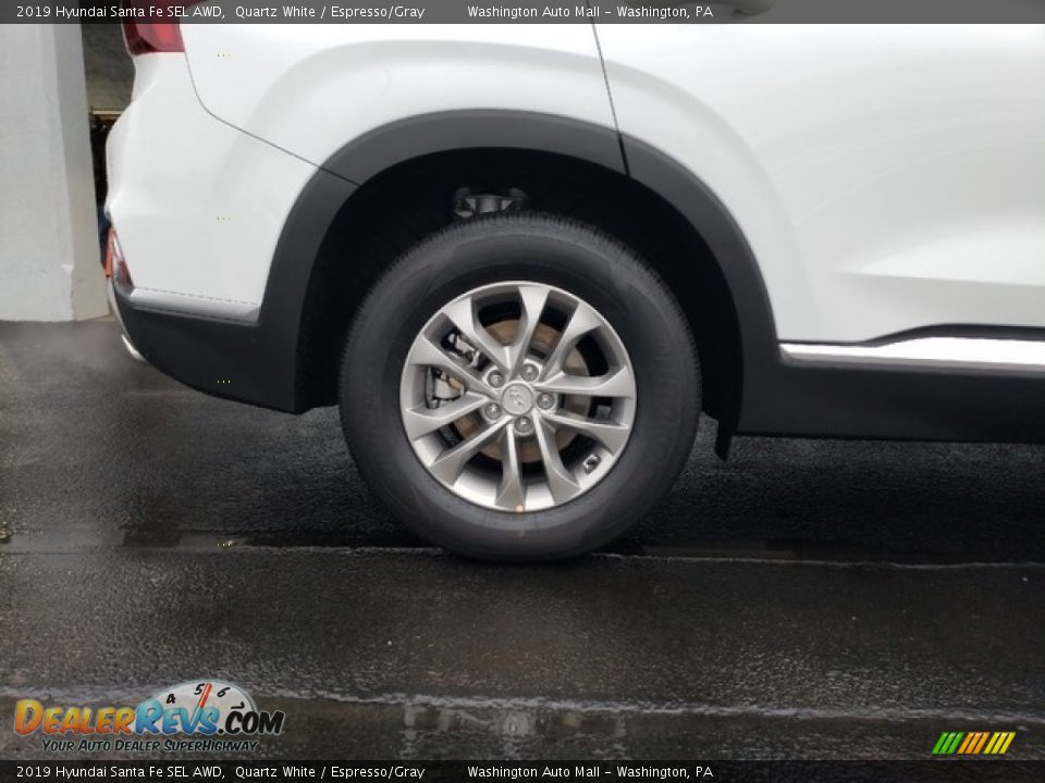 2019 Hyundai Santa Fe SEL AWD Quartz White / Espresso/Gray Photo #12