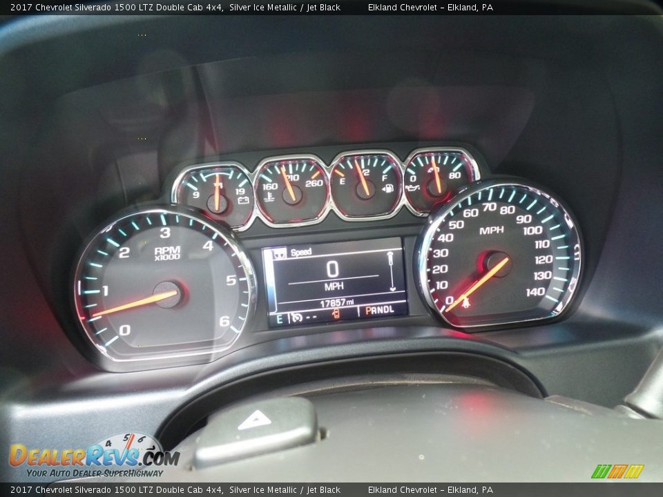2017 Chevrolet Silverado 1500 LTZ Double Cab 4x4 Silver Ice Metallic / Jet Black Photo #25