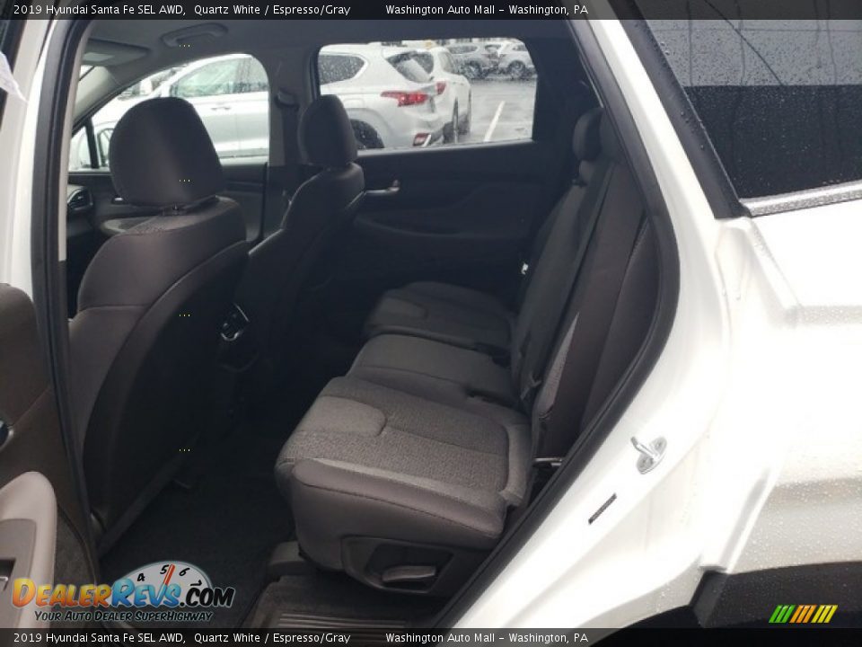 2019 Hyundai Santa Fe SEL AWD Quartz White / Espresso/Gray Photo #14