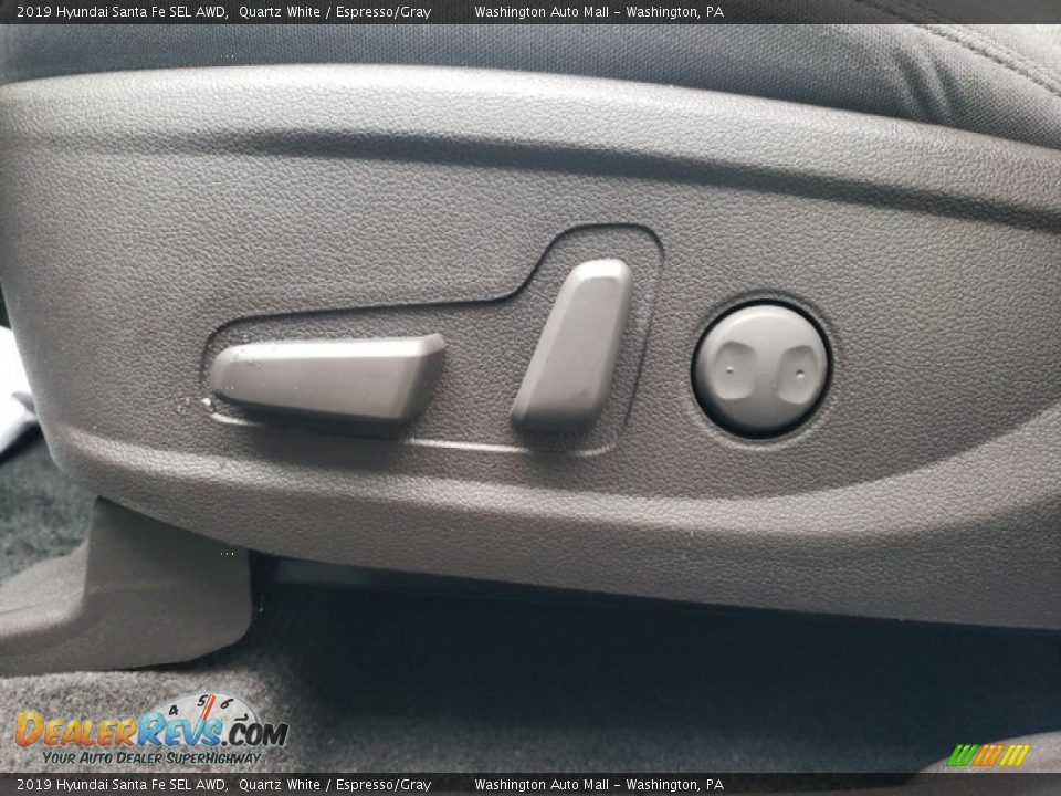 2019 Hyundai Santa Fe SEL AWD Quartz White / Espresso/Gray Photo #17