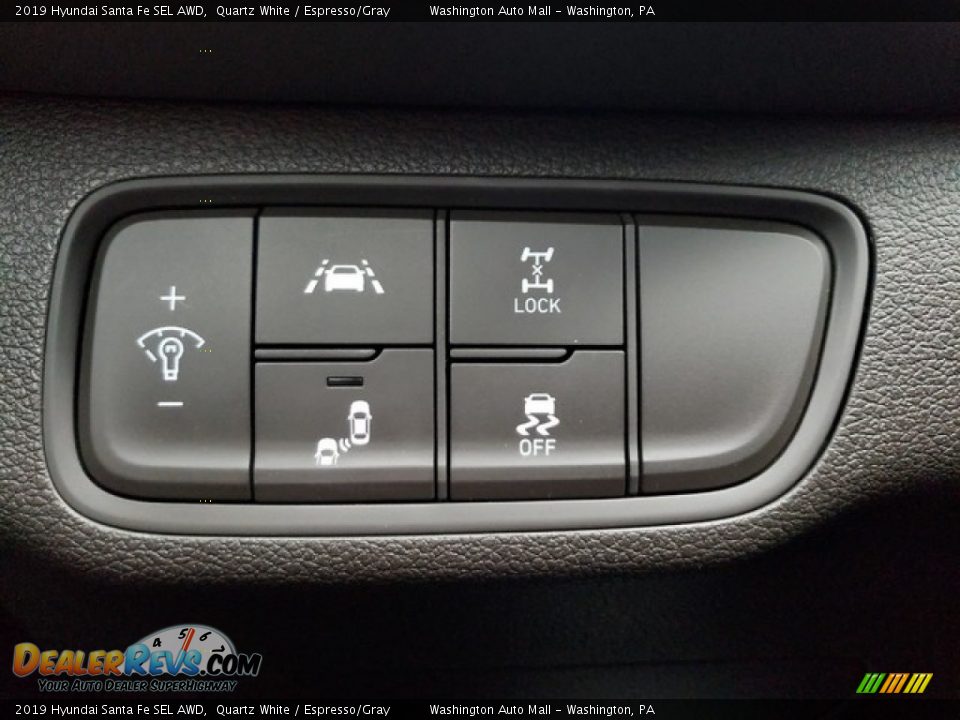 2019 Hyundai Santa Fe SEL AWD Quartz White / Espresso/Gray Photo #19